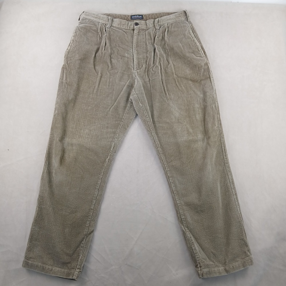 Woolrich 36x32 **Actual 35x30 Mens Pants Thick Corduroy Pleated Has Defects
